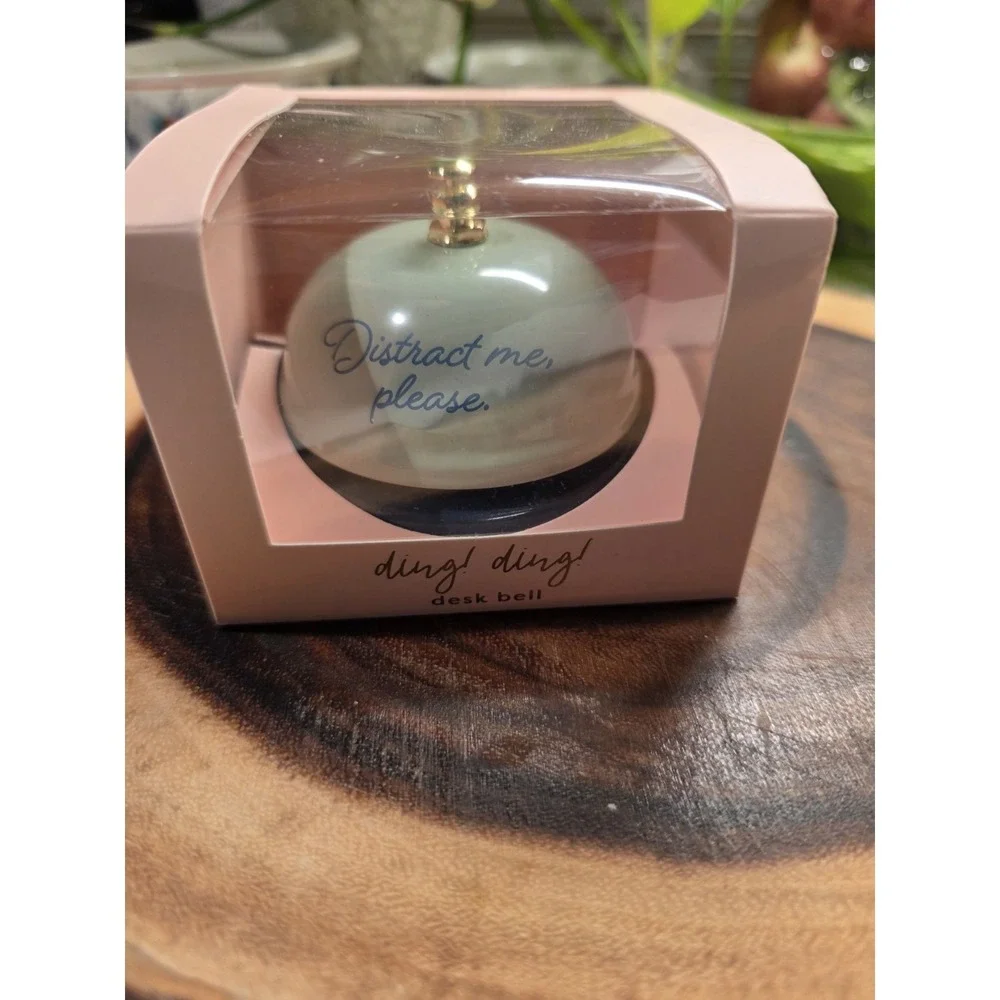 Carven‎ Novelty Blue Metal Desk Bell Glossy Finish Boxed 